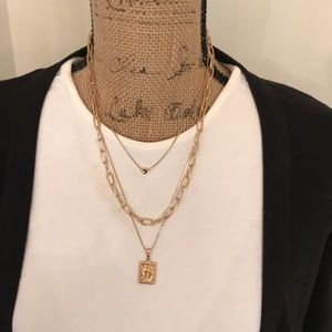 “Layer It On” gold stacked  necklace